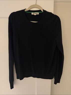 Boden Black Crew Neck Sweater